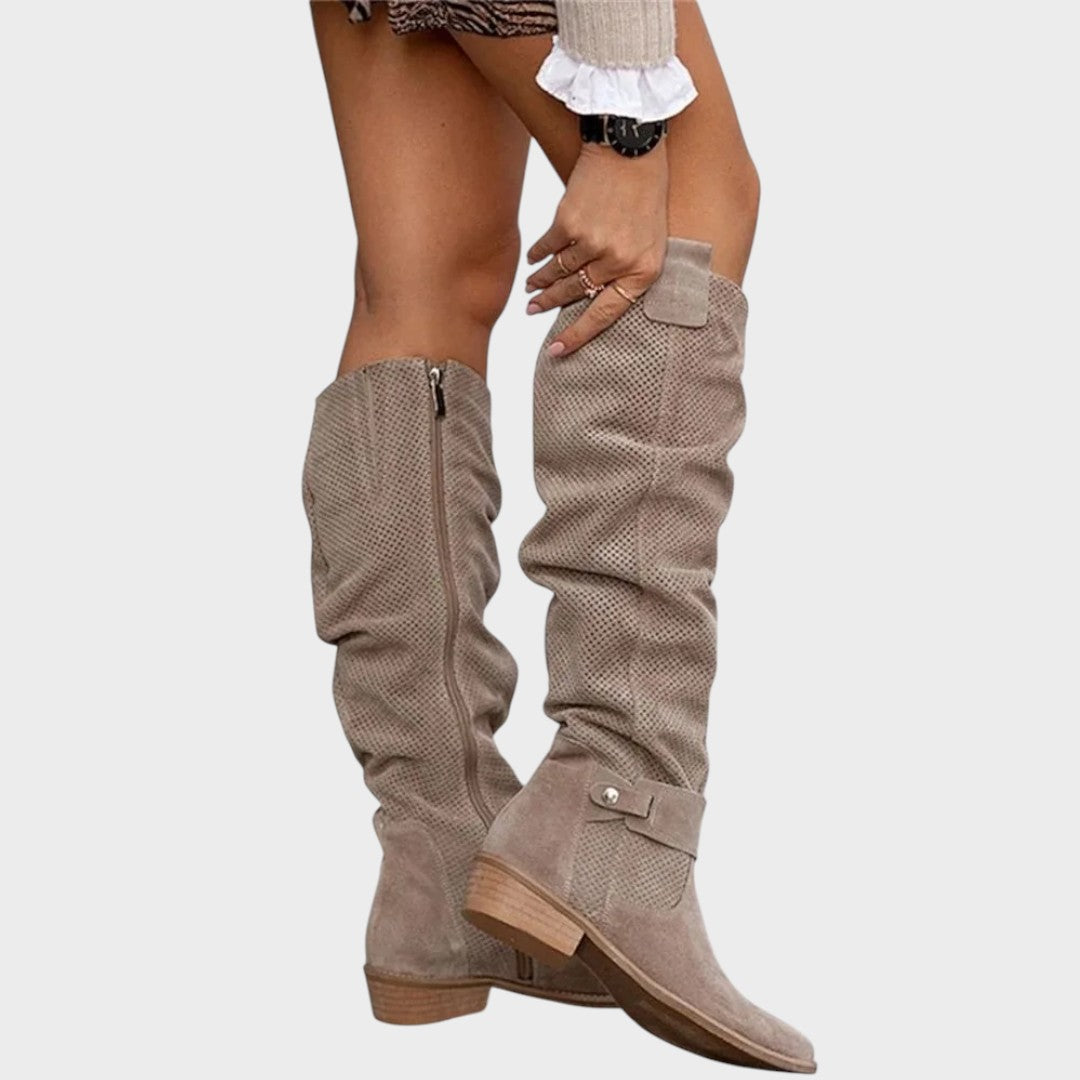 Siena | Botas de Cañón Alto con Diseño Vintage y Tacón Elegante para Mujer