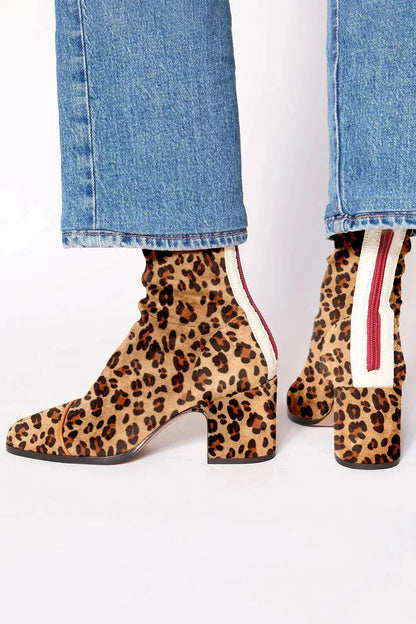 Botines de ante para mujer con tacón medio, elegantes y cómodos