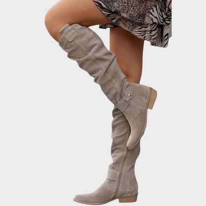 Siena | Botas de Cañón Alto con Diseño Vintage y Tacón Elegante para Mujer