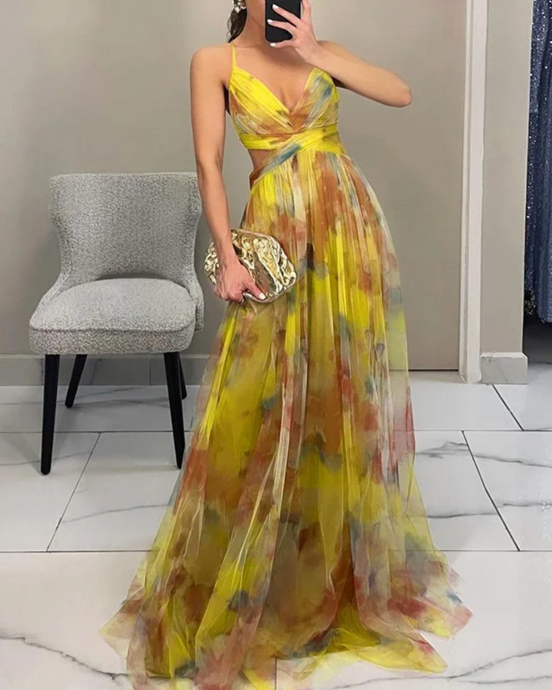 Vestido maxi floral de verano para mujer, ligero y elegante