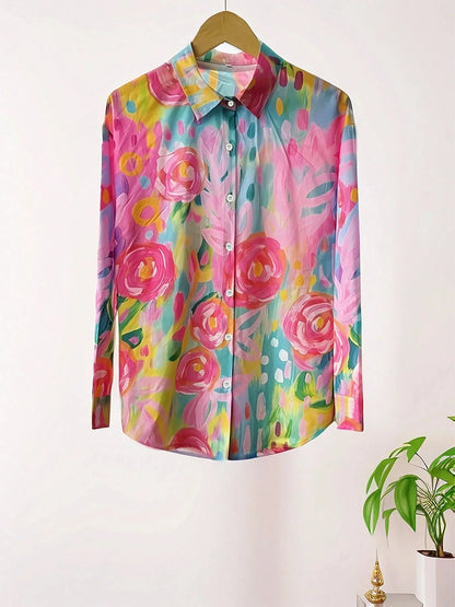 Blusa Colorida Con Estampado Juguetón Para Mujer - Alegría Y Estilo