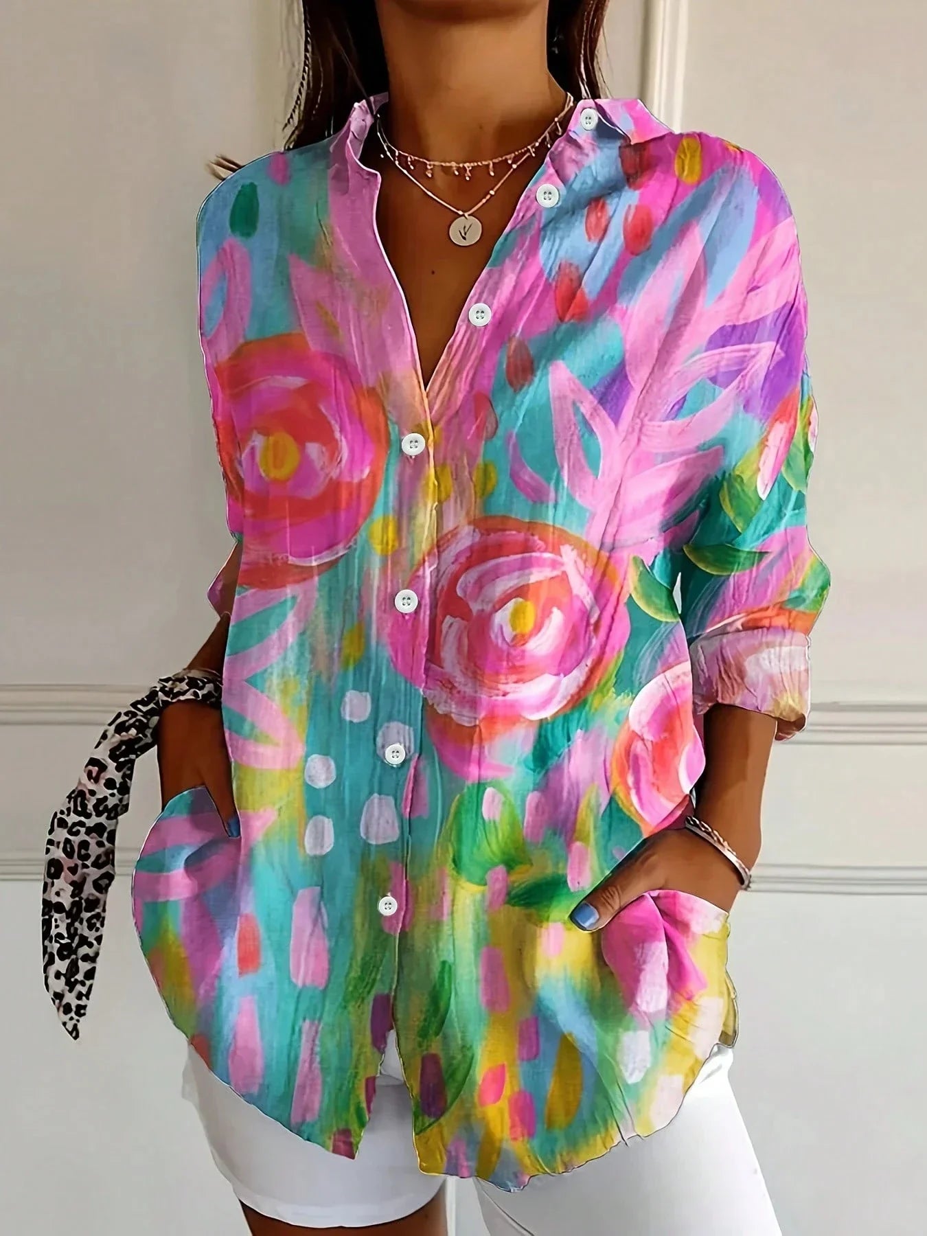 Blusa Colorida Con Estampado Juguetón Para Mujer - Alegría Y Estilo