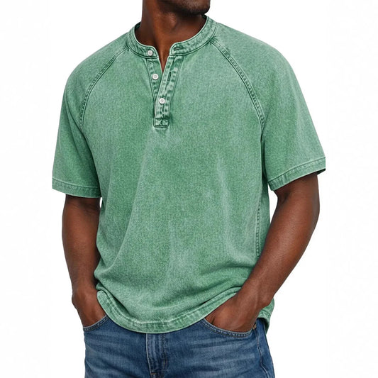 Camisa vintage de hombre con botones para hombre - fresca y elegante