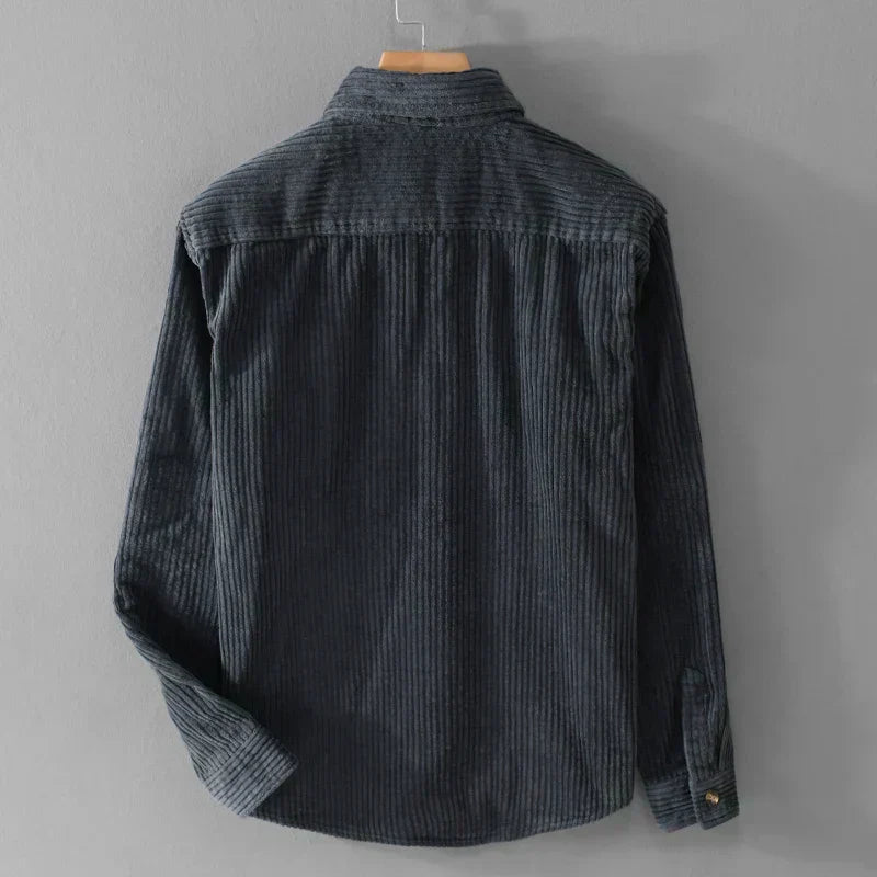 Elegante chaqueta de pana para hombre, cómoda y versátil para el otoño o para el uso diario