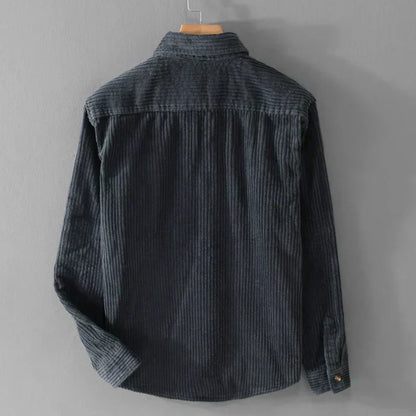 Elegante chaqueta de pana para hombre, cómoda y versátil para el otoño o para el uso diario