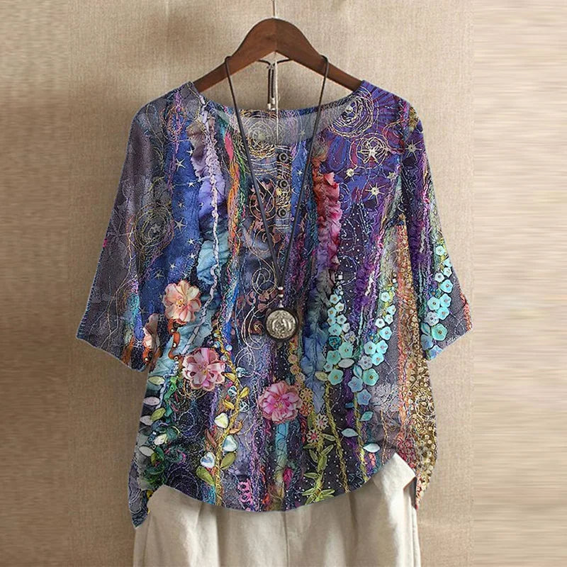 Blusa retro con diseño vintage - femenina y con estilo único