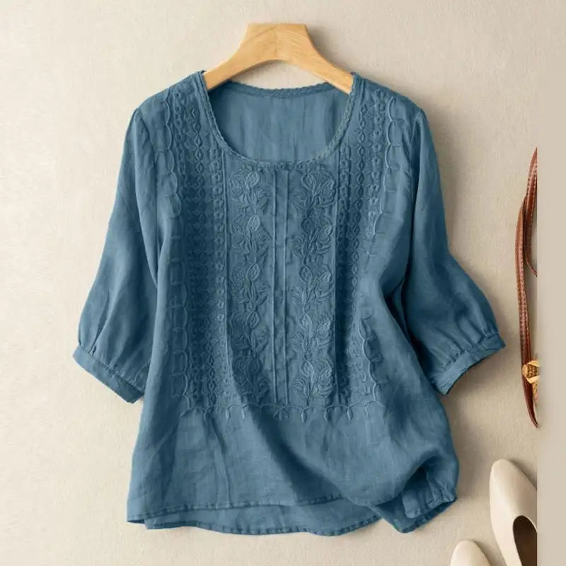 Blusa Relajada Floral Para Mujer - Estilo Desenfadado