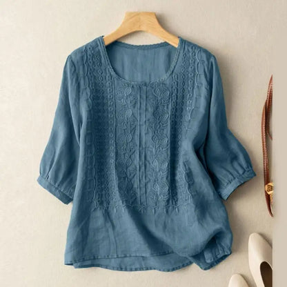 Blusa Relajada Floral Para Mujer - Estilo Desenfadado