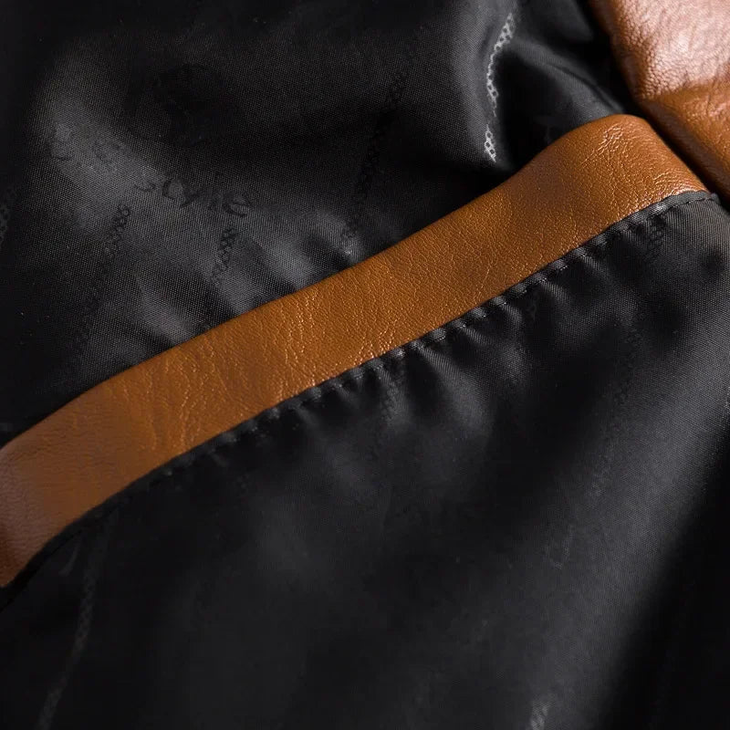 Chaqueta de piel hombre, estilo retro y sofisticado