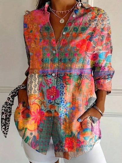 Blusa Colorida Con Estampado Juguetón Para Mujer - Alegría Y Estilo