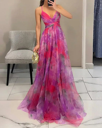 Vestido largo floral para mujer, fresco y femenino para verano