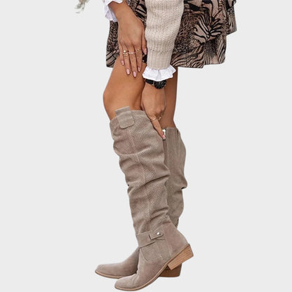 Siena | Botas de Cañón Alto con Diseño Vintage y Tacón Elegante para Mujer