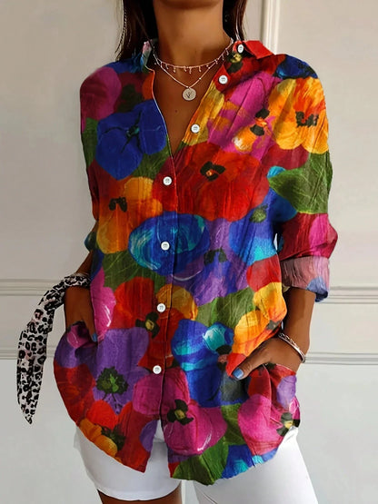 Blusa Colorida Con Estampado Juguetón Para Mujer - Alegría Y Estilo