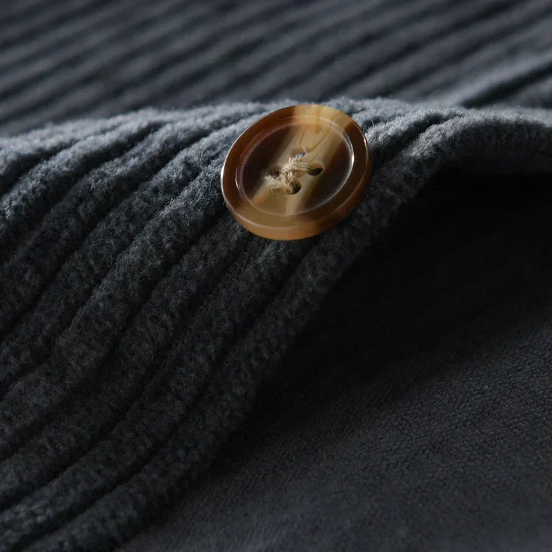 Elegante chaqueta de pana para hombre, cómoda y versátil para el otoño o para el uso diario