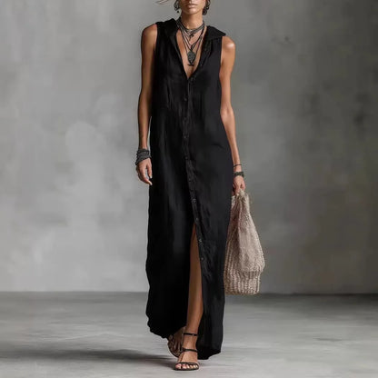 Vestido Midi Elegancamiseta y Casual con Escote en V | Estilo Verano