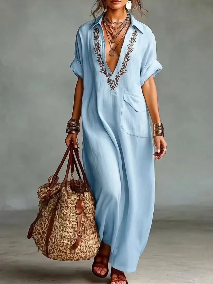 Vestido Maxi Bohemio Estampado Floral | Estilo Verano para Mujer