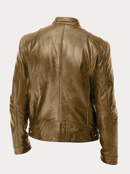 Chaqueta de Piel Hombre – Estilo Moderno y Versátil para Invierno