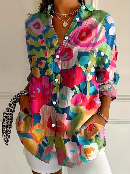 Blusa Colorida Con Estampado Juguetón Para Mujer - Alegría Y Estilo