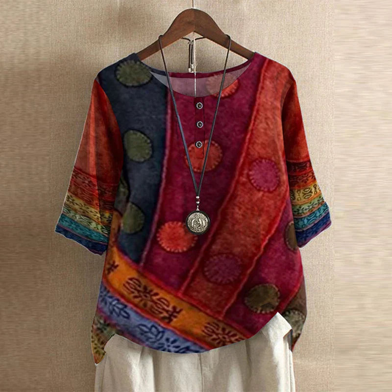 Blusa retro con diseño vintage - femenina y con estilo único
