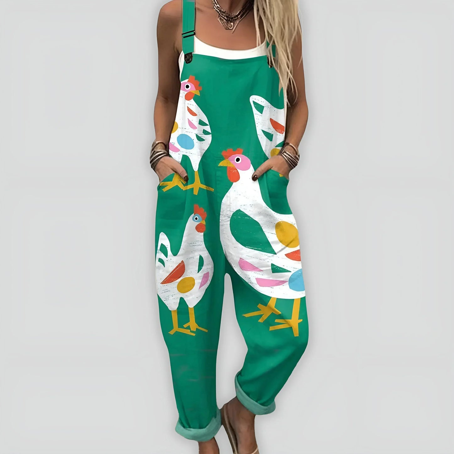 Jumpsuit mujer cómodo suelto elegante primavera-verano