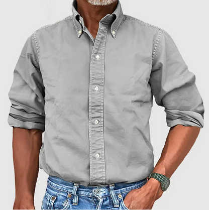 Camisa de manga larga masculina, cómoda