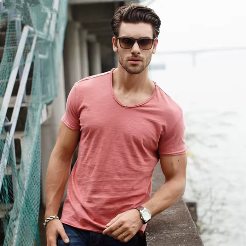 Viktor | Camisa de Verano de Algodón con Cuello Clásico para Hombre