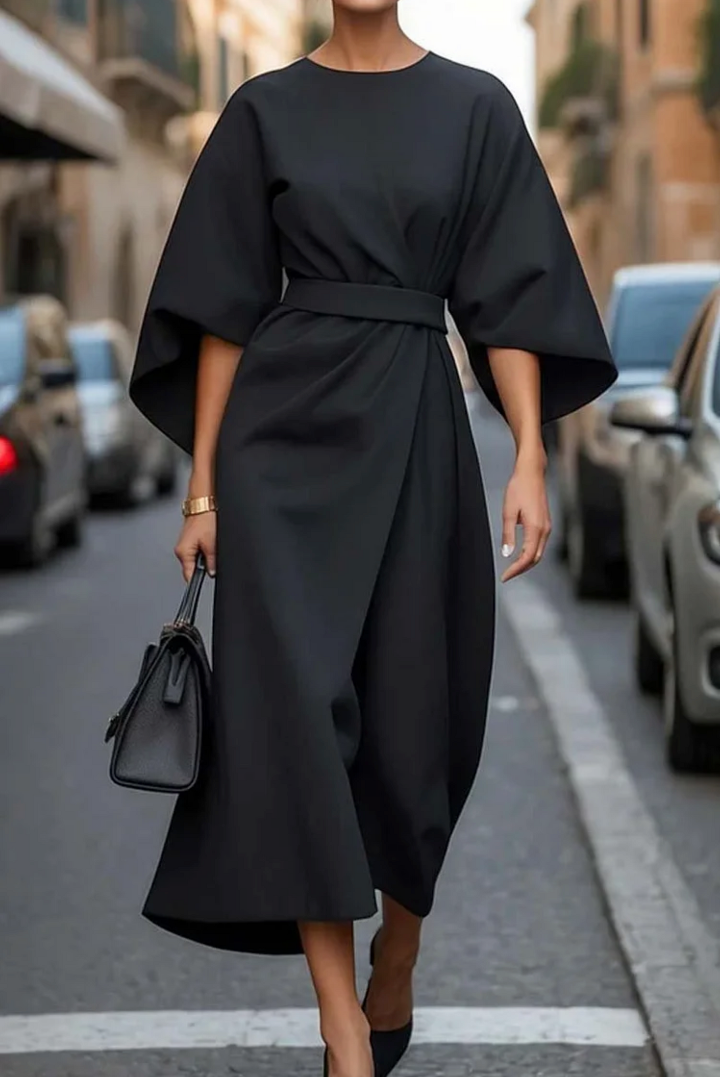 Tessa | Vestido de noche largo maxi con cinturón