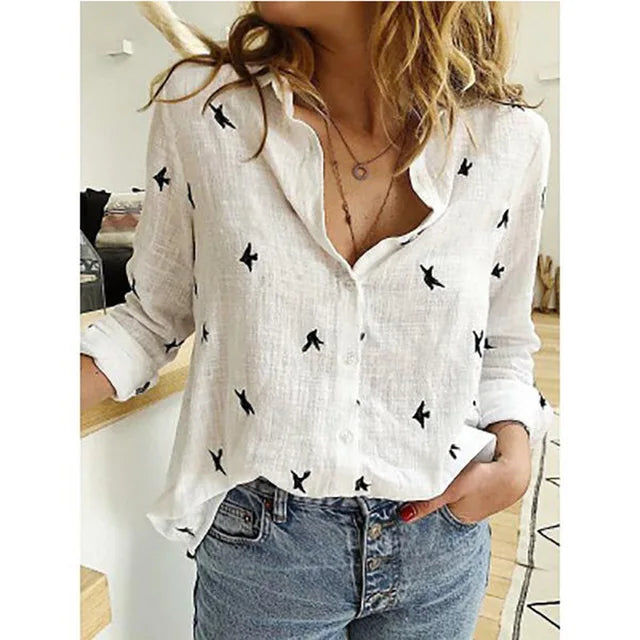 Blusa de Lino con Botones | Algodón Natural