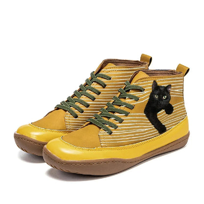 Botas originales para amantes de los gatos con diseño divertido y detalle felino que aporta personalidad
