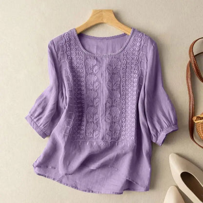 Blusa Relajada Floral Para Mujer - Estilo Desenfadado