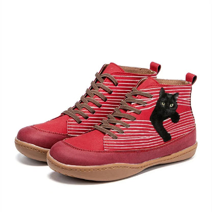 Botas originales para amantes de los gatos con diseño divertido y detalle felino que aporta personalidad