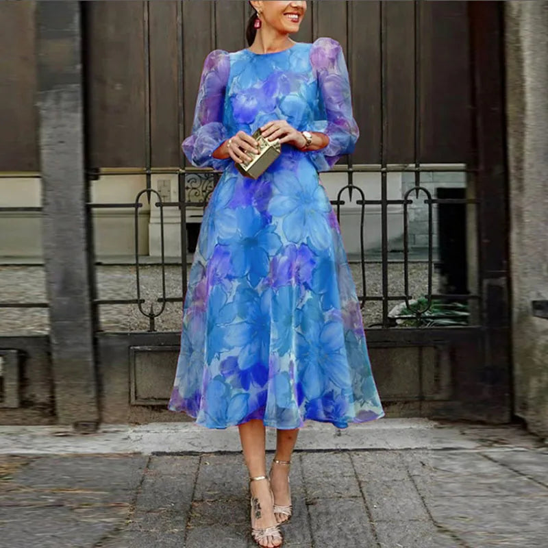 Vestido Midi Formal Floral Invitada | Estilo Elegante para Mujer