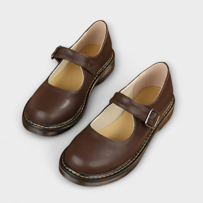 Lindsey | Zapatos clásicos de piel con correas y suela de confort