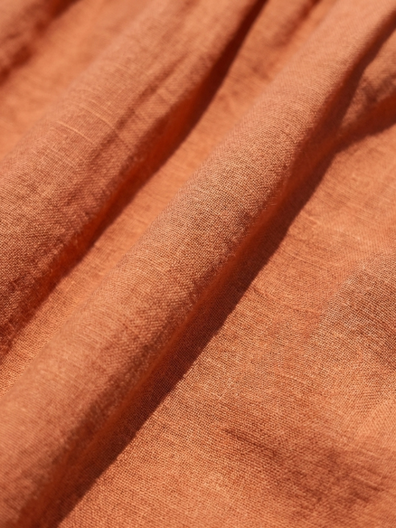 Vestido maxi con capas en Naranja y Azul claro - fresco y elegante