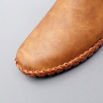 Zapatos tipo loafer de cuero para hombre con acabado premium, cómodos y estilizados