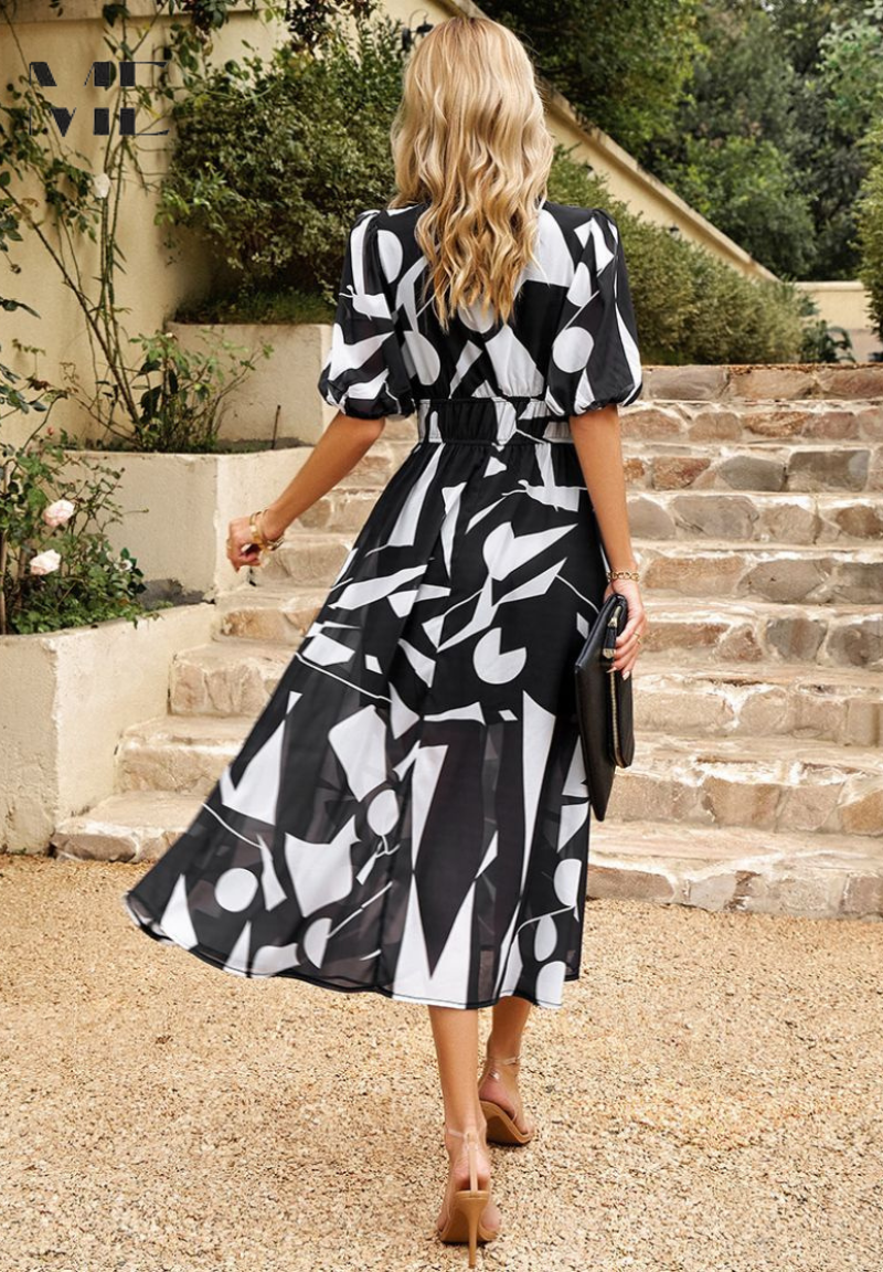 Vestido Floral Elegante Para Mujer - Estilo Sofisticado