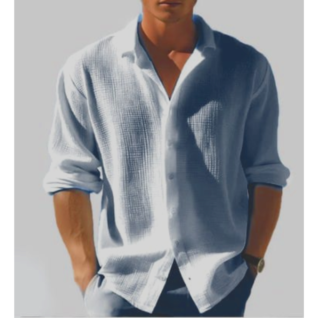 Camisa de verano para hombre con botones, ligera y versátil