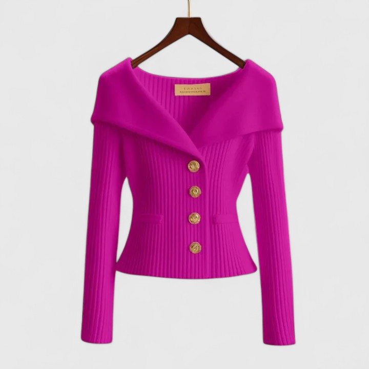 Blazer de punto elegante para mujer, cómodo y versátil para oficina