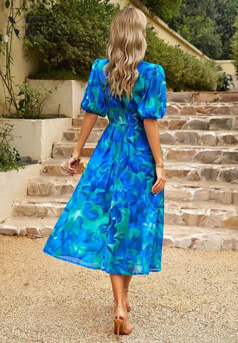 Vestido Floral Elegante Para Mujer - Estilo Sofisticado