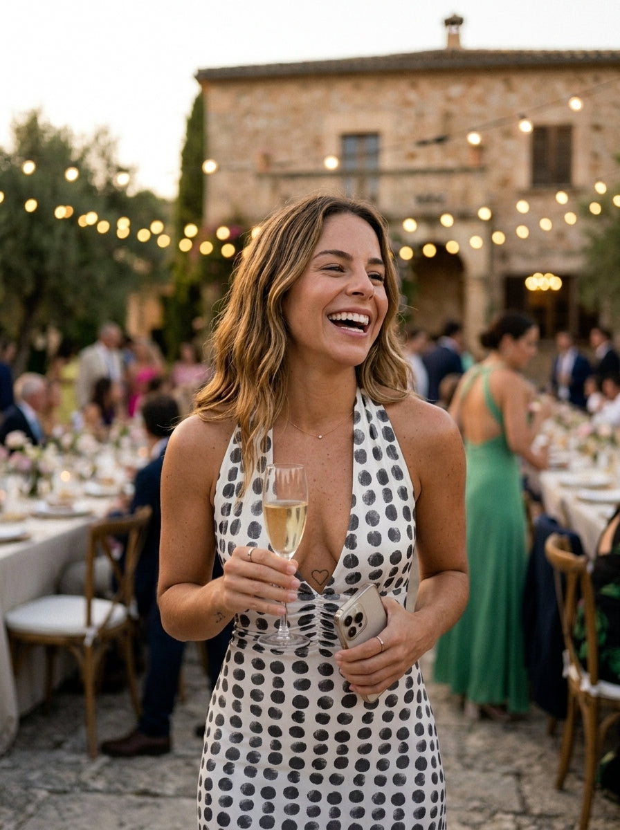 Vestido maxi con escote en V para mujer - Elegancia sofisticada para verano