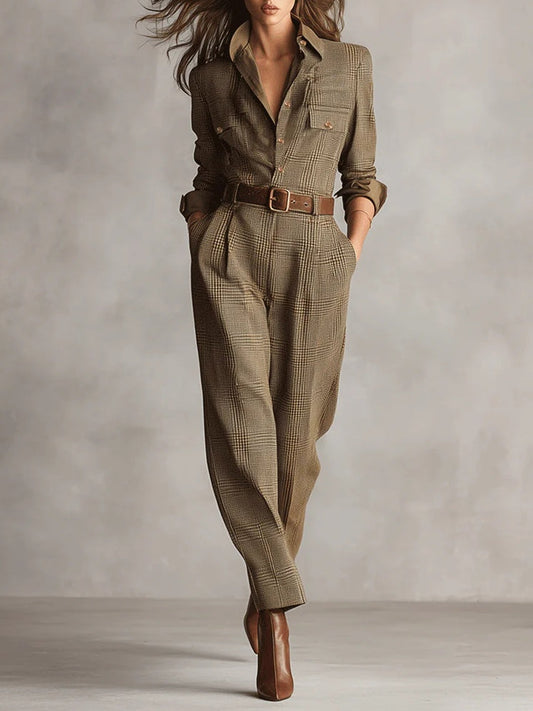Romy | Enterizo Elegante Entallado con Cuello Redondo para Mujer
