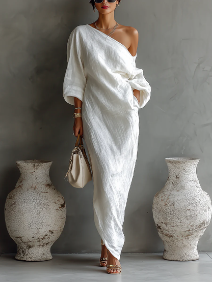 Vestido maxi chic para mujer con diseño atemporal y ajuste cómodo, perfecto para un look elegante y moderno