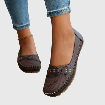 Zapatos ortopédicos tipo mocasín con plantilla ergonómica y suela flexible para mujer, cómodos y versátiles para uso diario o trabajo