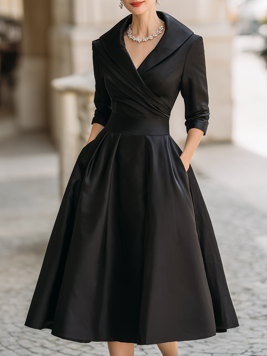 Vestido Midi Elegante Para Mujer - Sofisticado Y Versátil