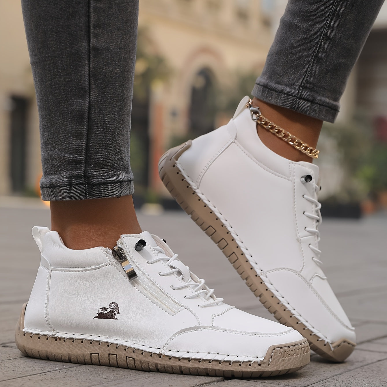 Zapatillas ortopédicas femeninas con cremallera, ligeras y cómodas