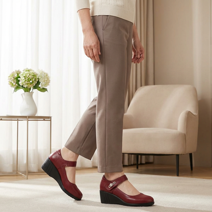 Zapatos de tacón medio elegantes con plantilla anatómica para mujer, cómodos y versátiles para oficina o diario