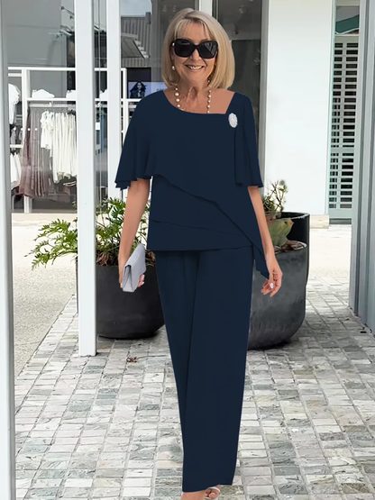 Conjunto de Dos Piezas con Pantalones de Lino | Estilo Elegante