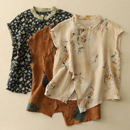 Top elegante sin mangas con estilo vintage - sofisticado y femenino
