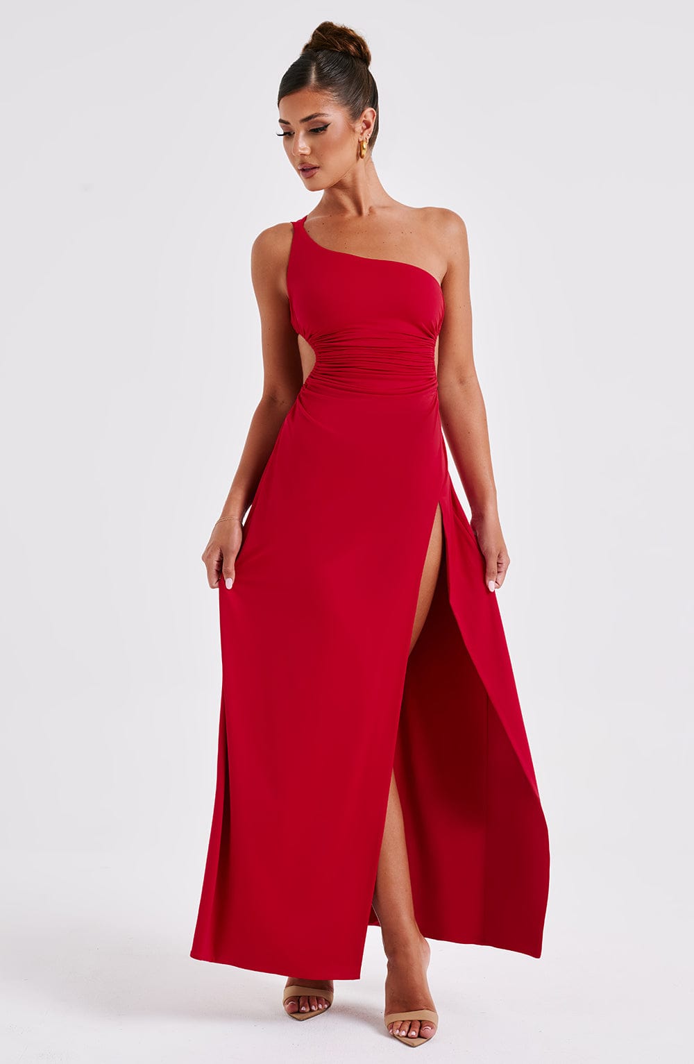 Vestido maxi con encaje y espalda descubierta para mujer, elegante para fiesta
