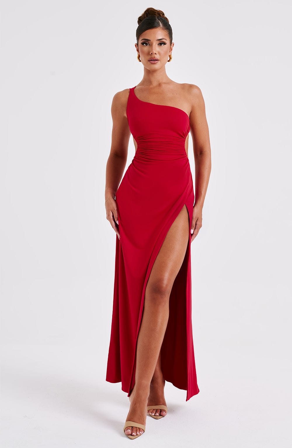 Vestido maxi con encaje y espalda descubierta para mujer, elegante para fiesta